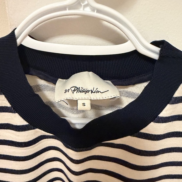 3.1 Phillip Lim Black and White Striped Kids Tank Top - Picture 2 of 4